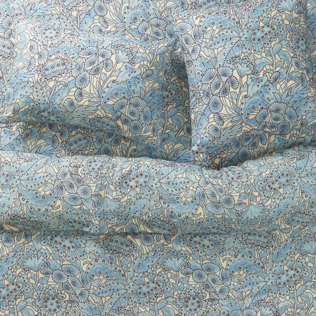 Lucia Linen Sheets - Cerulean Fitted Sheet / Queen