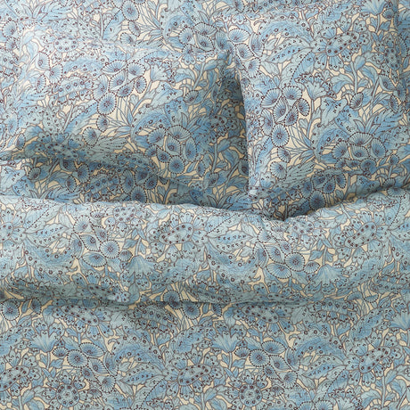 Lucia Linen Sheets - Cerulean Fitted Sheet / Queen
