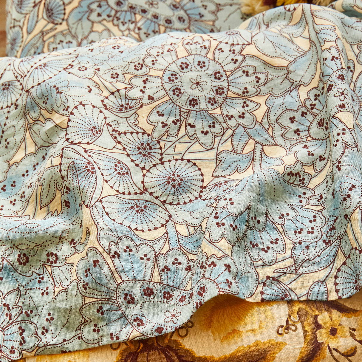 Lucia Linen Sheets - Cerulean