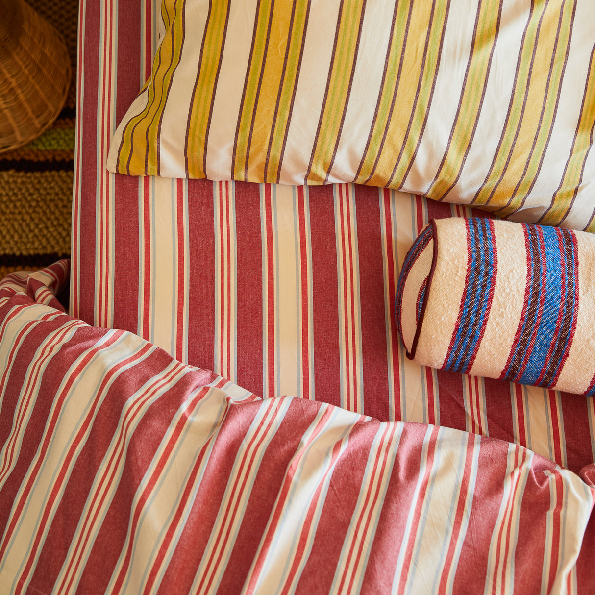Selene Cotton Sheets - Crimson Fitted Sheet / Single
