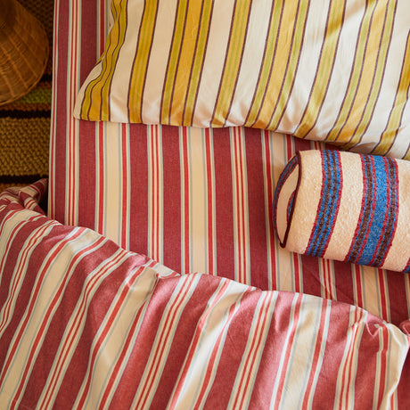 Selene Cotton Sheets - Crimson Fitted Sheet / Single