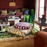 Selene Woven Floor Cushion - Azure