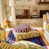 Selene Woven Floor Cushion - Azure