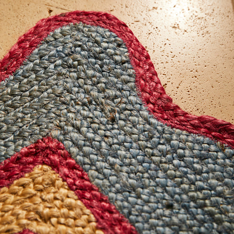 Melvie Jute Mat - Cerulean