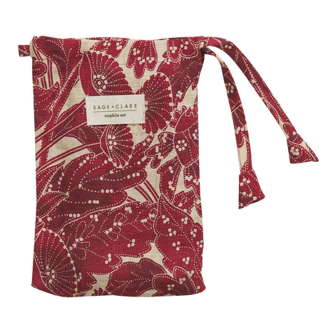 Lucia Napkin Set - Crimson
