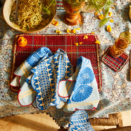 Elena Napkin Set - Cerulean