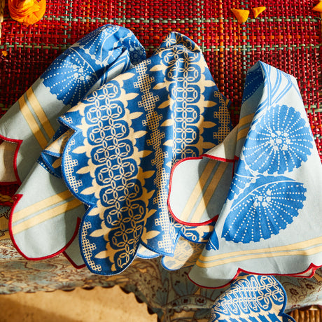 Elena Napkin Set - Cerulean
