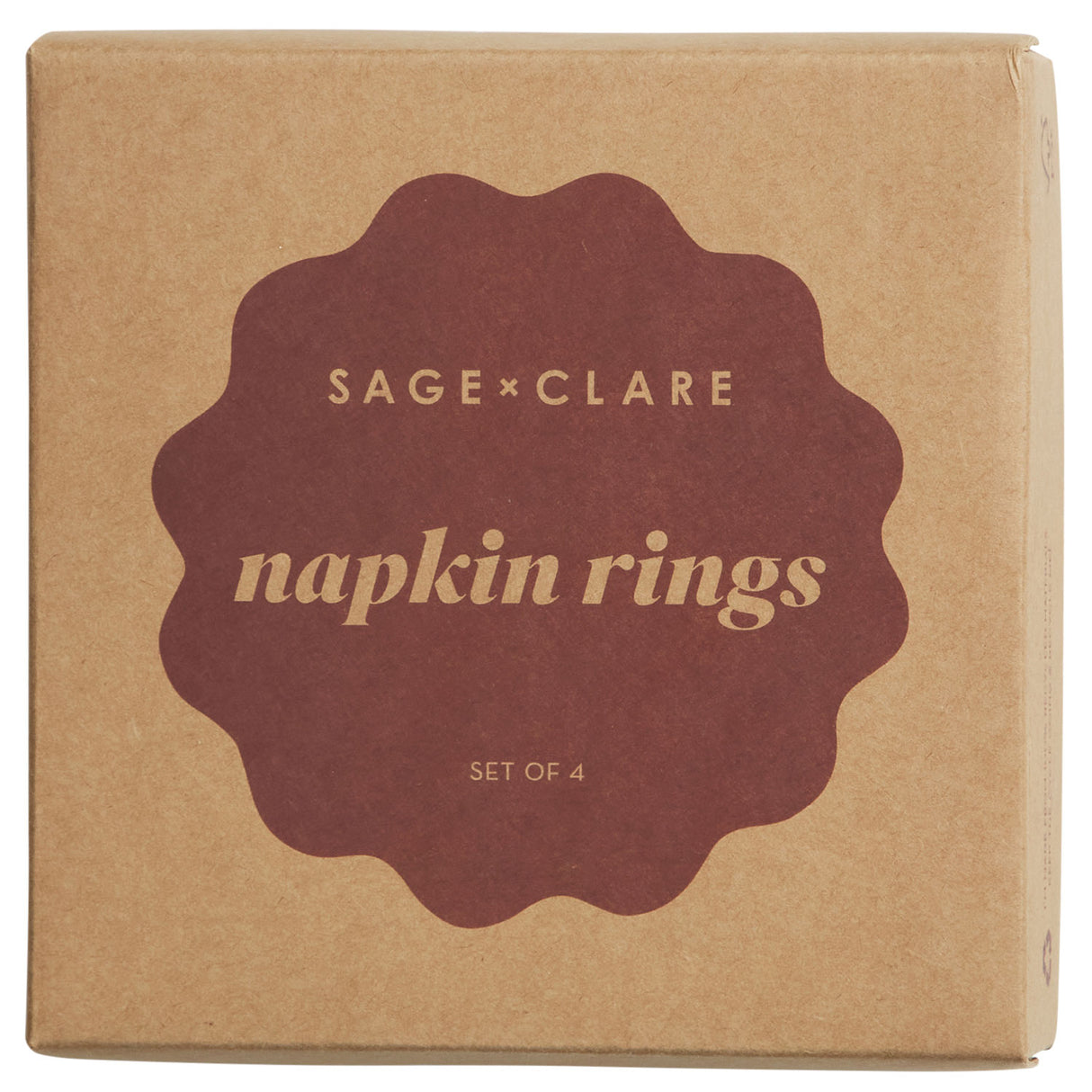 Aria Napkin Ring Set - Flame