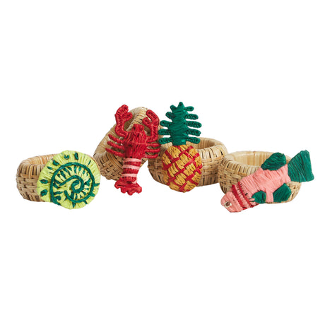 Aria Napkin Ring Set - Dune
