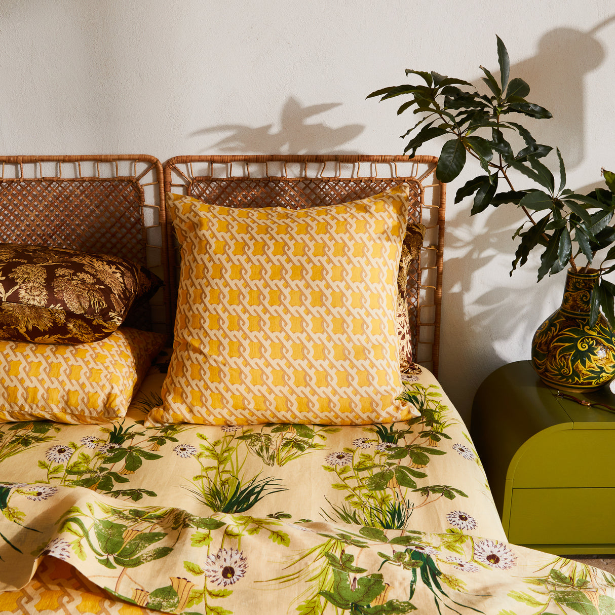 Maricela Linen Euro Pillowcase Set - Dune