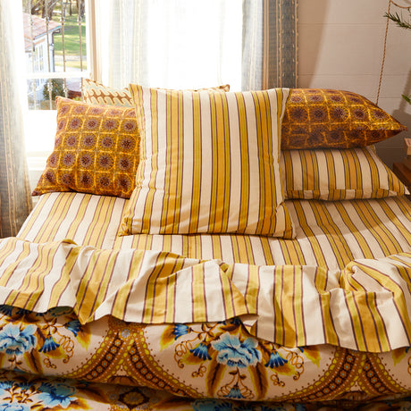 Selene Cotton Euro Pillowcase Set - Dune