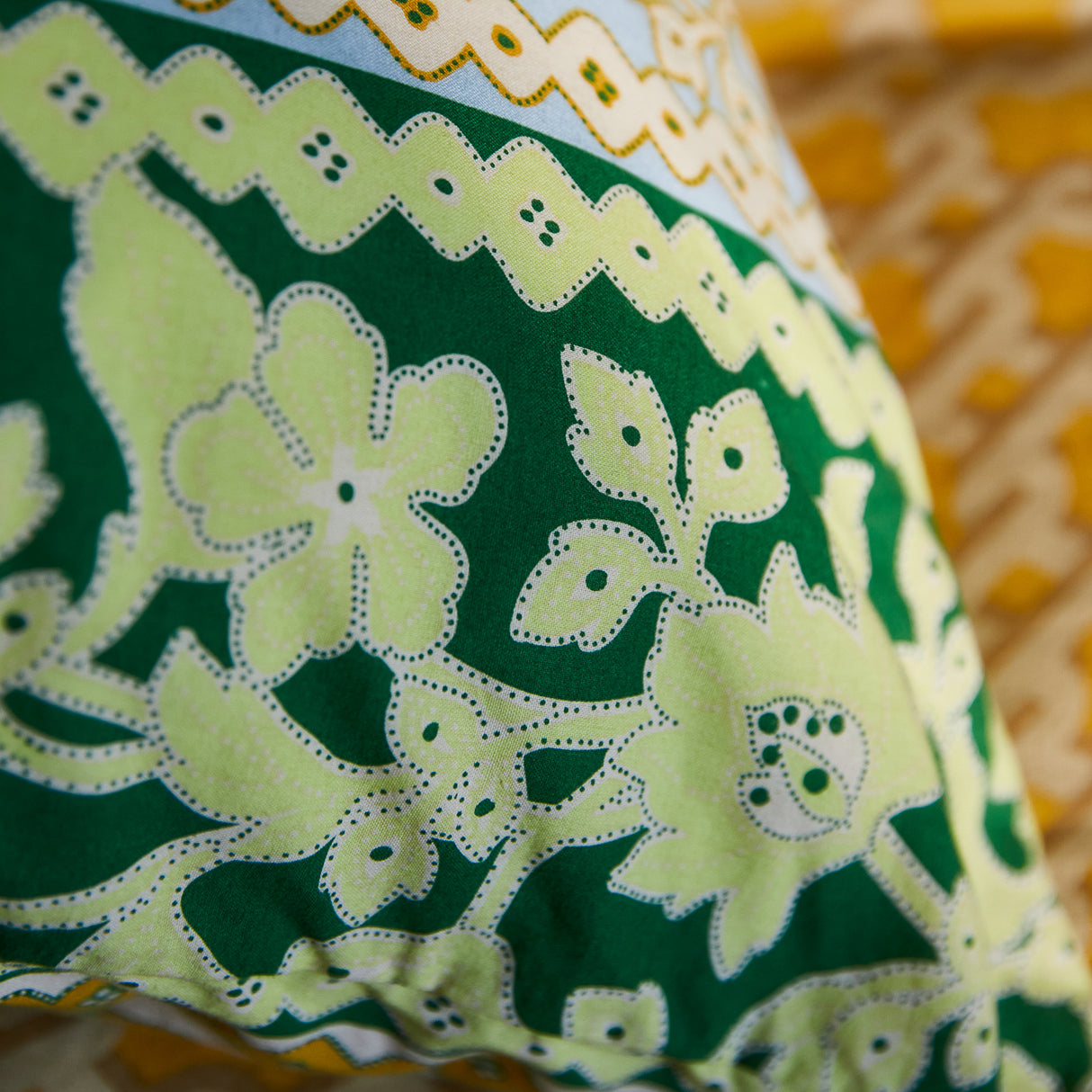 Thea Cotton Euro Pillowcase Set - Kelp