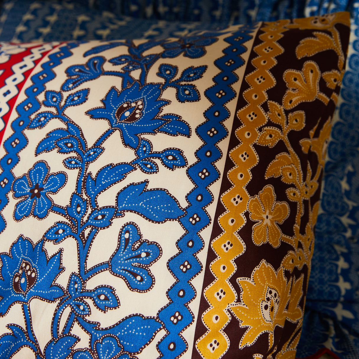 Thea Cotton Euro Pillowcase Set - Vermillion