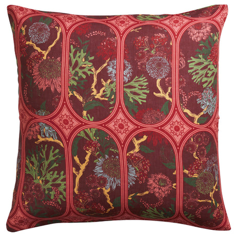 Naia Linen Euro Pillowcase Set - Garnet