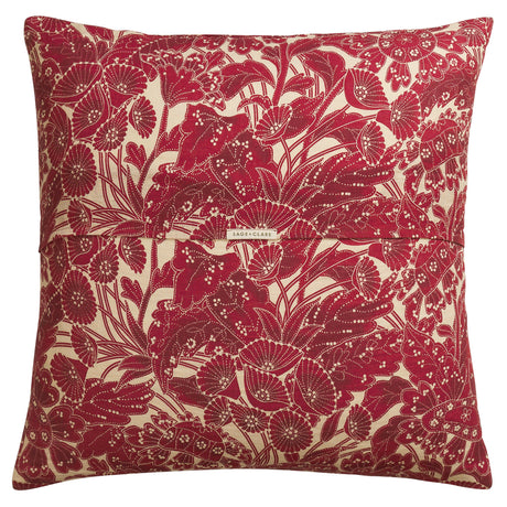 Lucia Linen Euro Pillowcase Set - Crimson