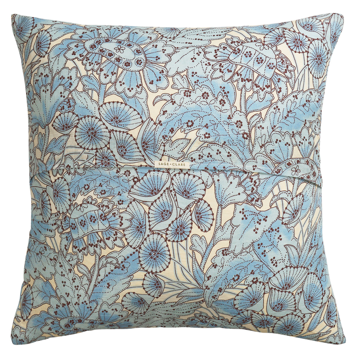Lucia Linen Euro Pillowcase Set - Cerulean