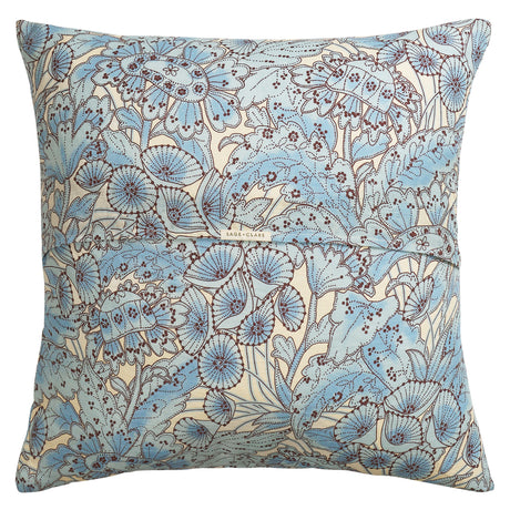 Lucia Linen Euro Pillowcase Set - Cerulean
