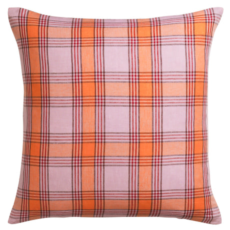 Isla Linen Euro Pillowcase Set - Vivid Coral