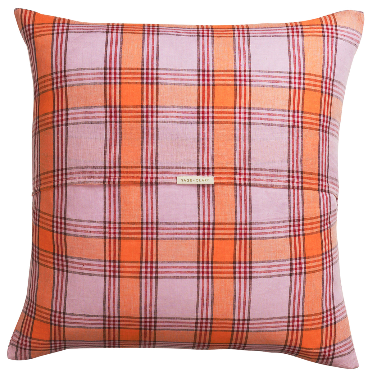 Isla Linen Euro Pillowcase Set - Vivid Coral