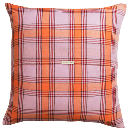 Isla Linen Euro Pillowcase Set - Vivid Coral