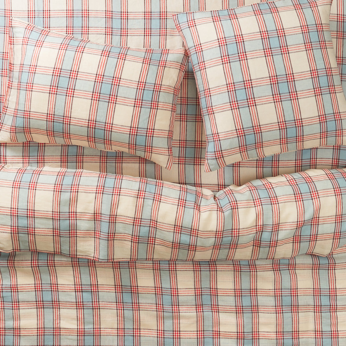 Isla Linen Euro Pillowcase Set - Cerulean