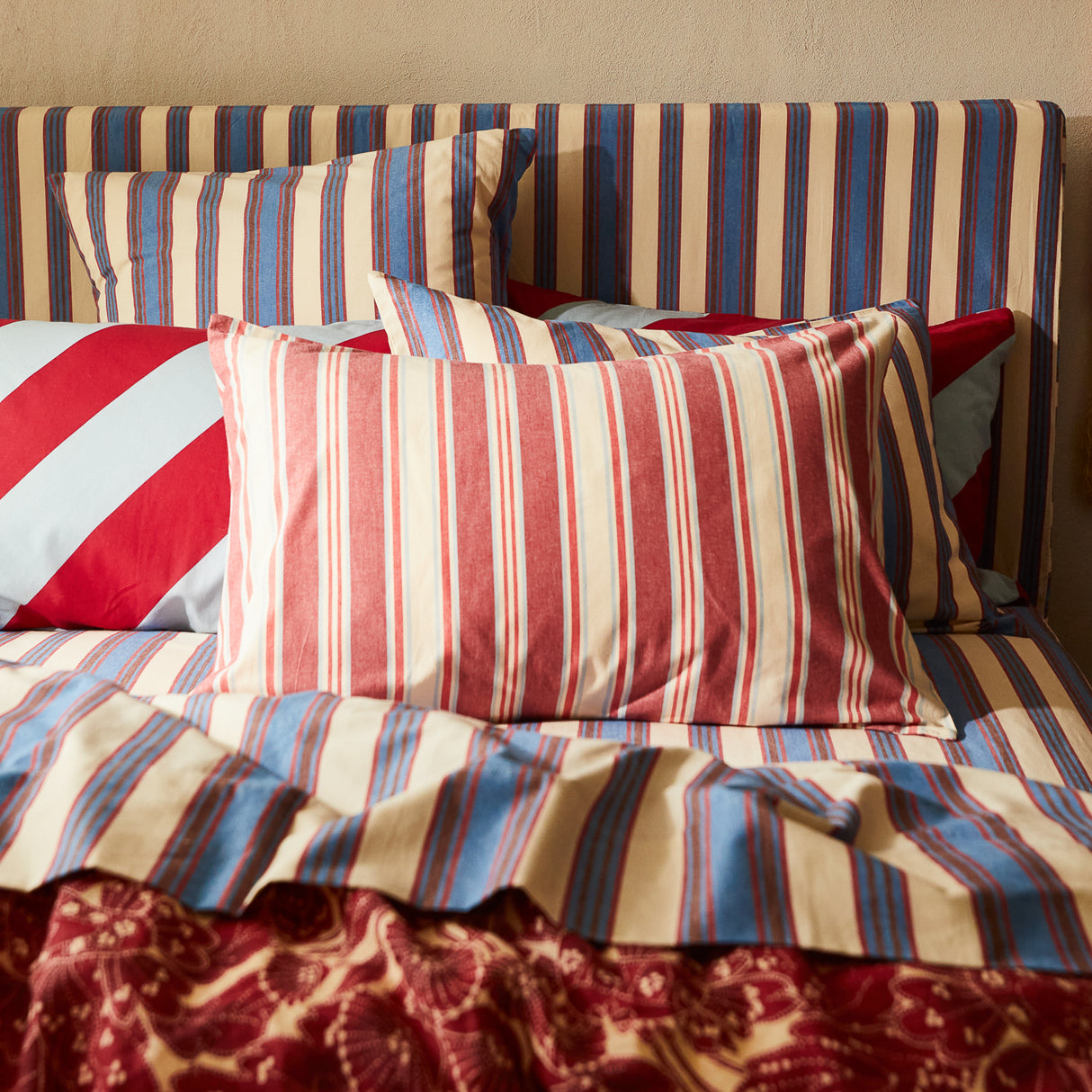 Selene Cotton Pillowcase Set - Crimson Standard