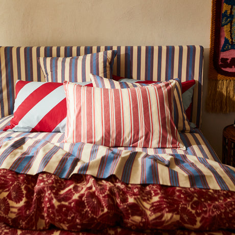 Selene Cotton Pillowcase Set - Crimson Standard