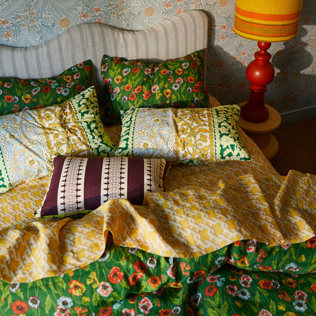 Thea Cotton Pillowcase Set - Kelp Standard