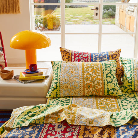 Thea Cotton Pillowcase Set - Kelp Standard