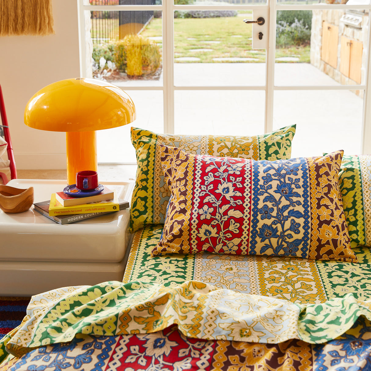 Thea Cotton Pillowcase Set - Vermillion Standard