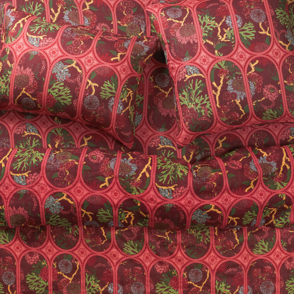 Naia Linen Pillowcase Set - Garnet Standard