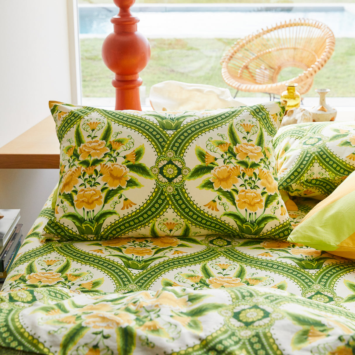 Margaret Cotton Pillowcase Set - La Palma Standard
