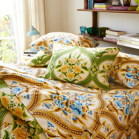 Margaret Cotton Pillowcase Set - La Palma Standard