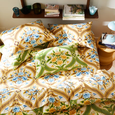 Margaret Cotton Pillowcase Set - La Palma Standard