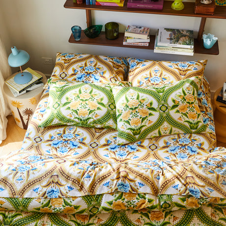 Margaret Cotton Pillowcase Set - La Palma Standard