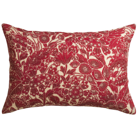 Lucia Linen Pillowcase Set - Crimson Standard