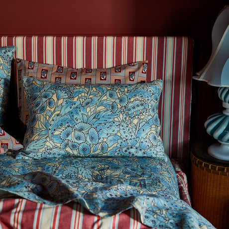 Lucia Linen Pillowcase Set - Cerulean Standard