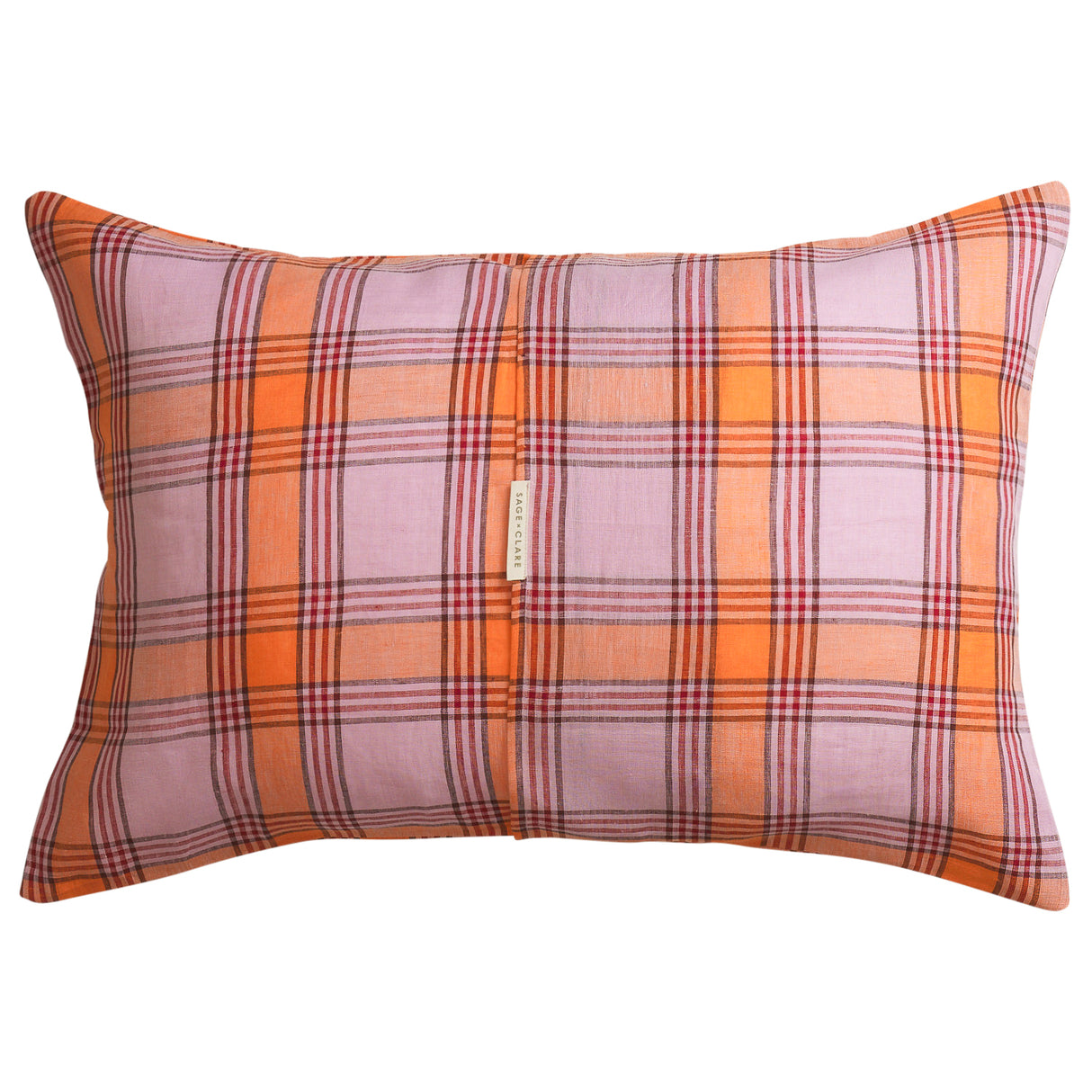 Isla Linen Pillowcase Set - Vivid Coral Standard