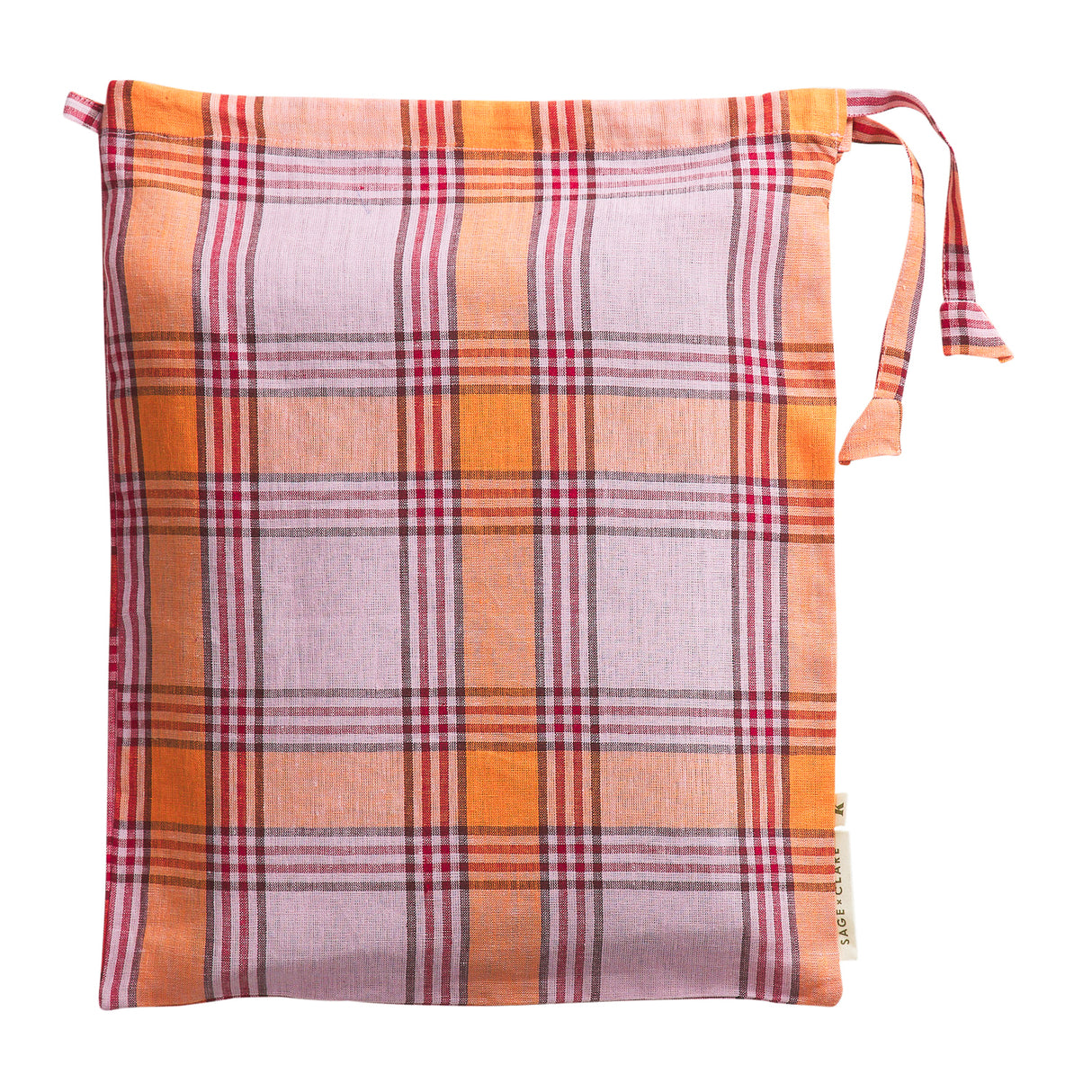Isla Linen Pillowcase Set - Vivid Coral Standard