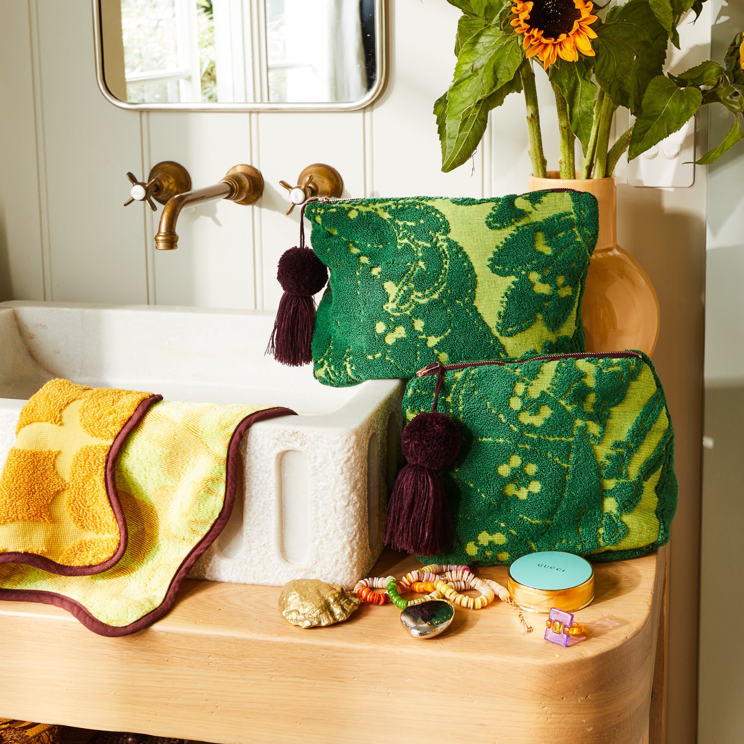 Lucia Terry Pouch - Kelp – Sage and Clare