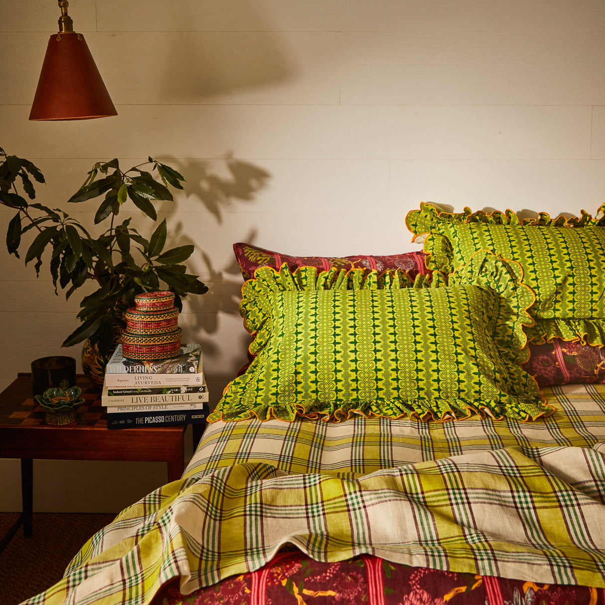Esme Cotton Pillowcase Set - Anise Standard