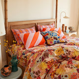 Clarice Cotton Pillowcase Set - Flame Standard