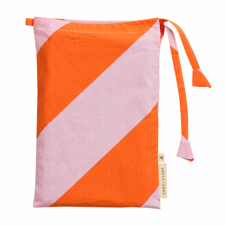 Clarice Cotton Pillowcase Set - Flame Standard