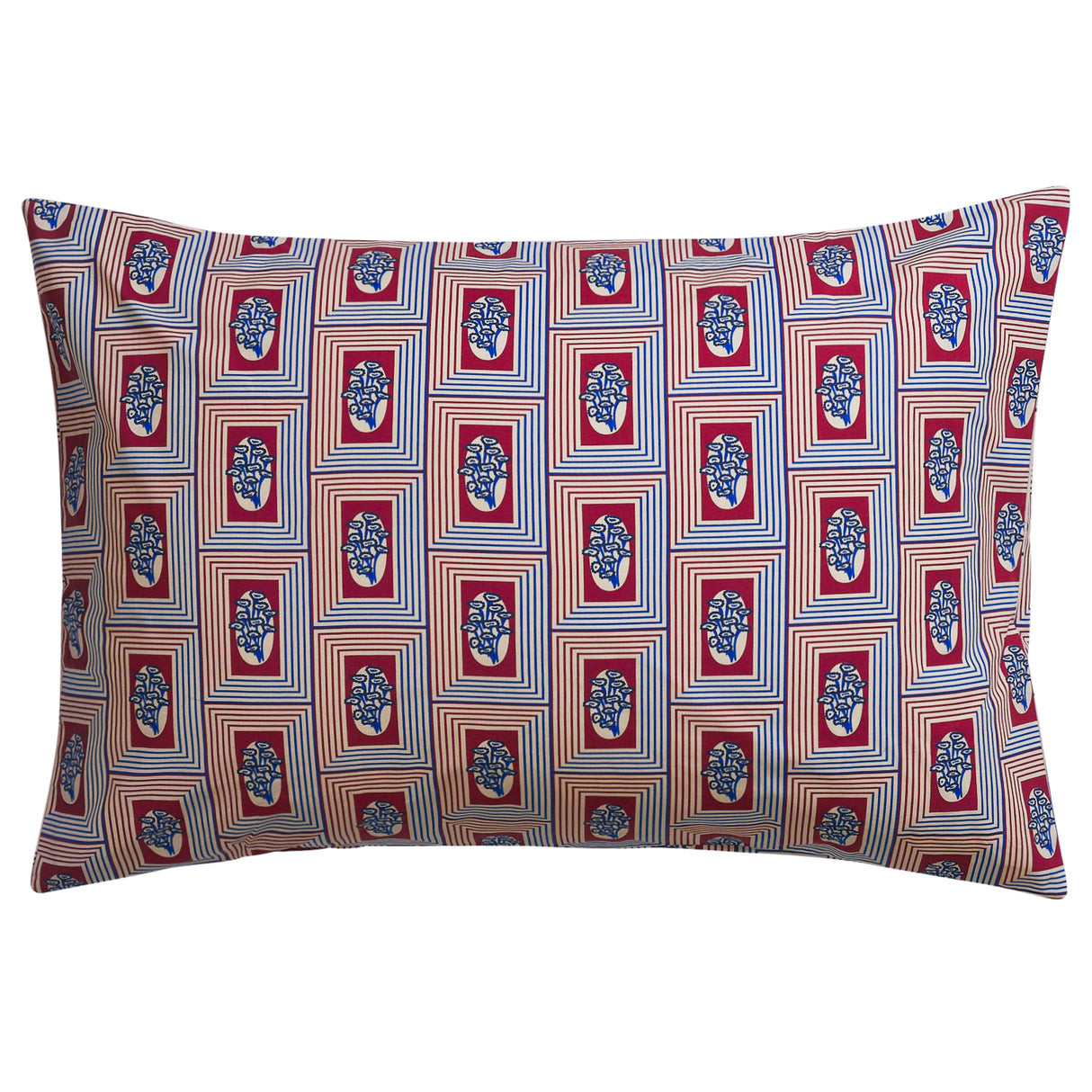 Antonella Cotton Pillowcase Set - Crimson Standard