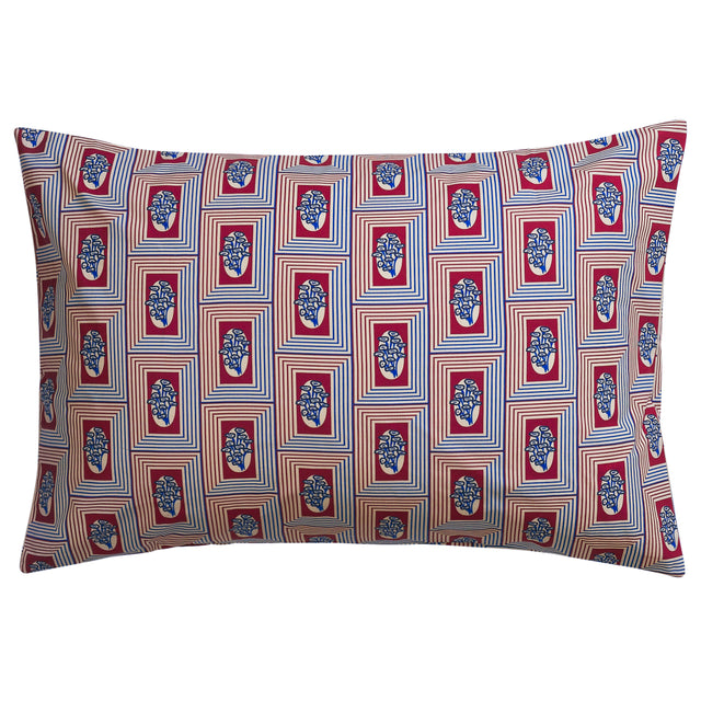Antonella Cotton Pillowcase Set - Crimson Standard
