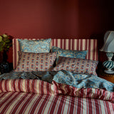 Antonella Cotton Pillowcase Set - Crimson Standard