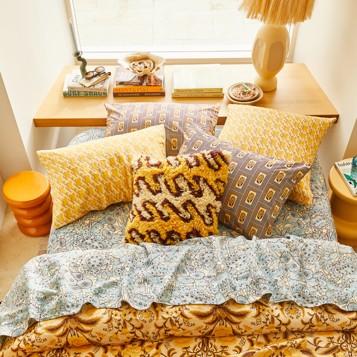 Antonella Cotton Pillowcase Set - Garnet Standard