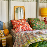 Isabella Linen Pillowcase Set - Flame Standard