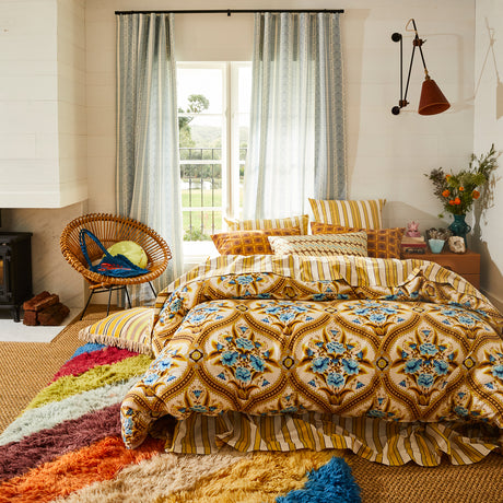 Marzia Linen Pillowcase Set - Cerulean Standard