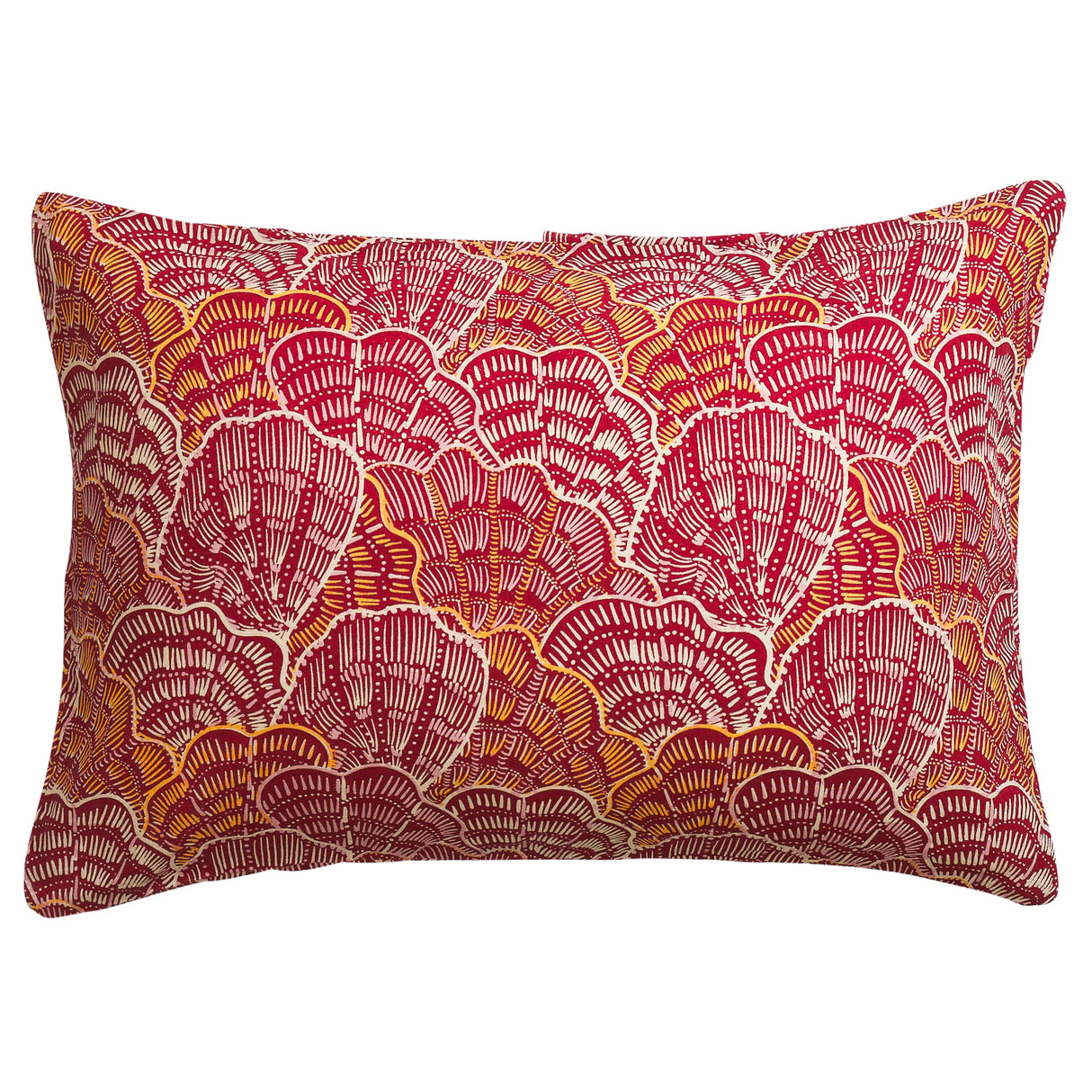 Claudelle Linen Pillowcase Set - Crimson Standard